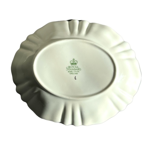 Royal Standard‎ Bone China England Rose Motif Trinket Dish Blue Pink Yellow Gold - Picture 5 of 6